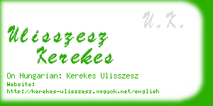 ulisszesz kerekes business card